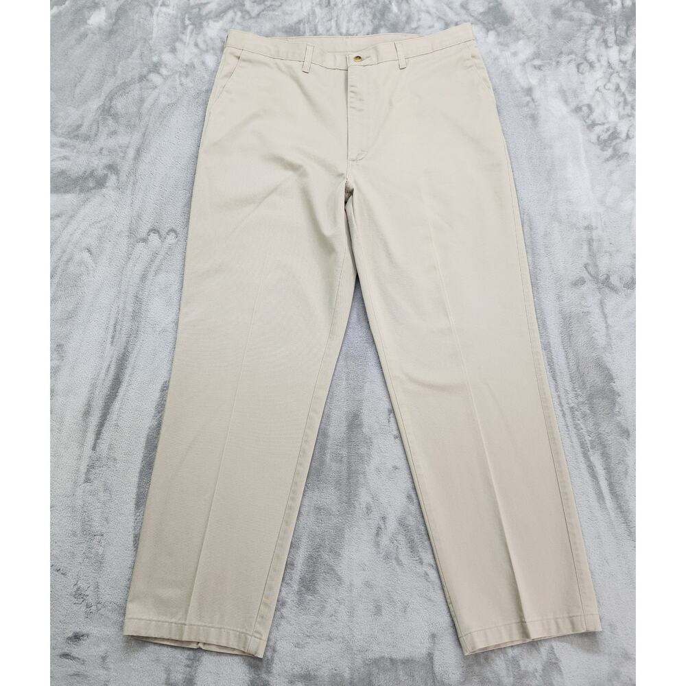 Timbercreek Wrangler Pants Mens 40x32 Beige Flat Front Chino Cotton‎ Office